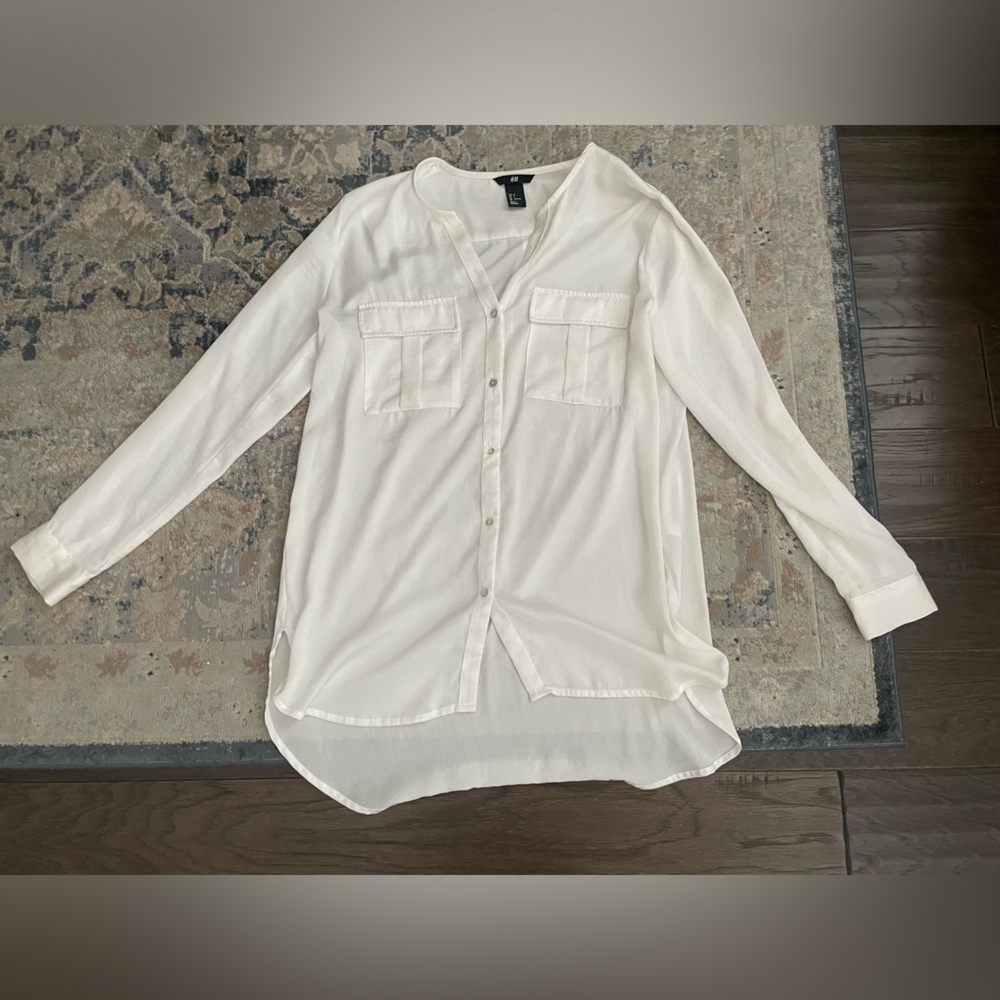 H&M Classic White Shirt sz 4